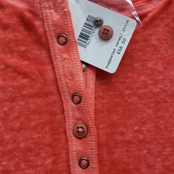 WOMEN'S FREE PEOPLE KIA TEE ORANGE SIZE MEDIUM - Picture 5 of 12